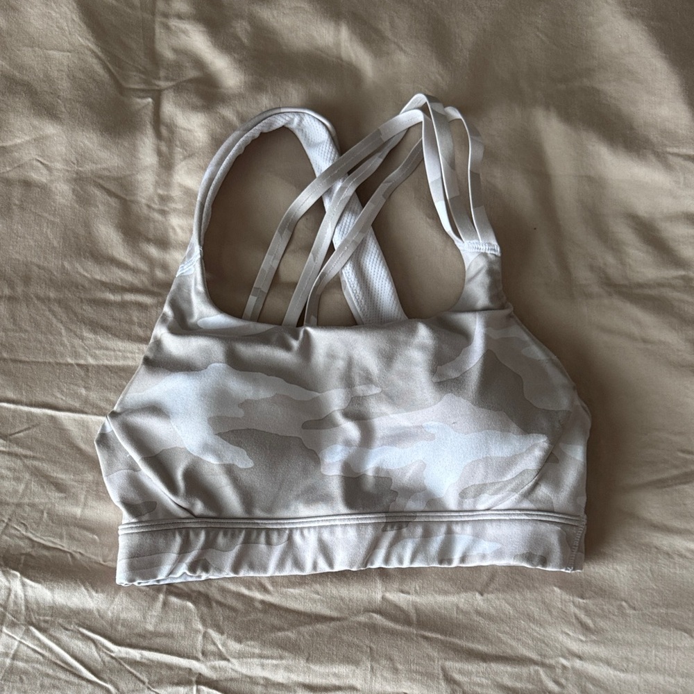 Athleta Women's Camouflage Sports Bra - White